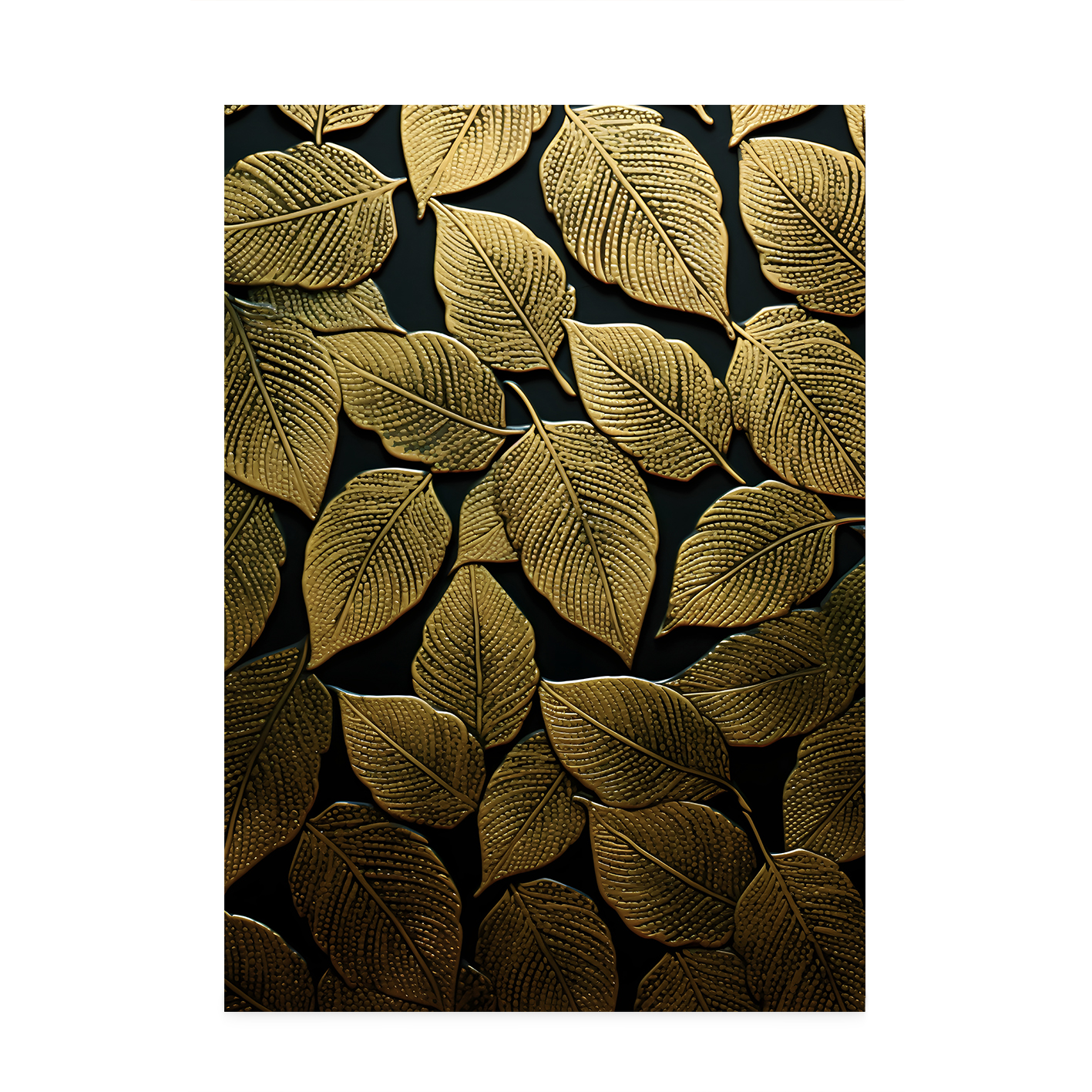 Good Leaves on Black Flora FOLHAGENS_16 - Image 7