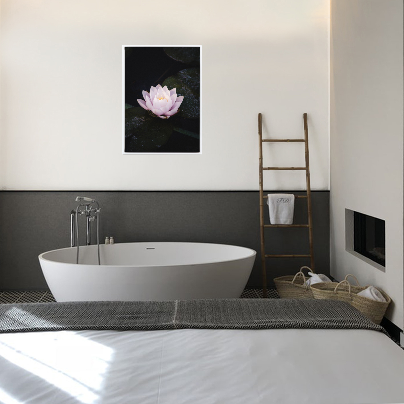 Pink Water Lily Floral FLORES_026
