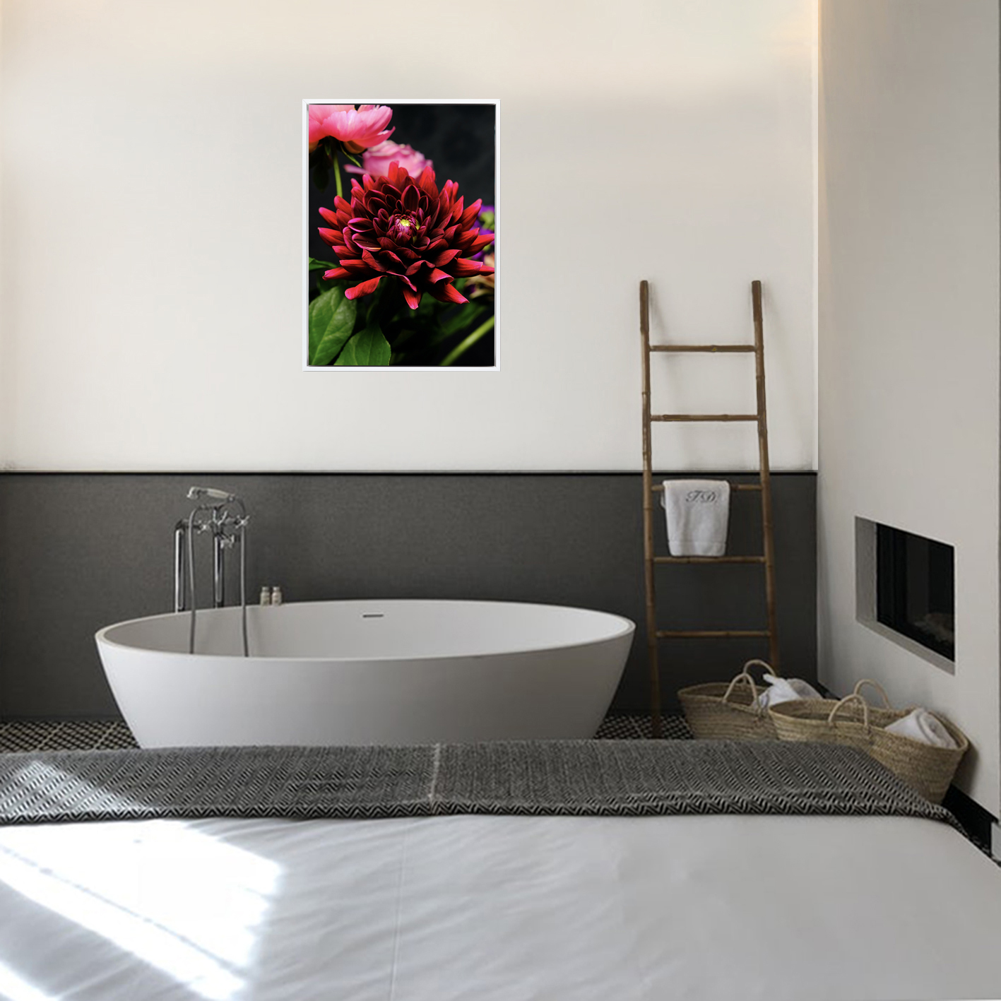 Red Dahlia Floral FLORES_025