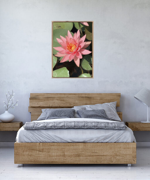 Pink Water Lily Floral FLORES_005