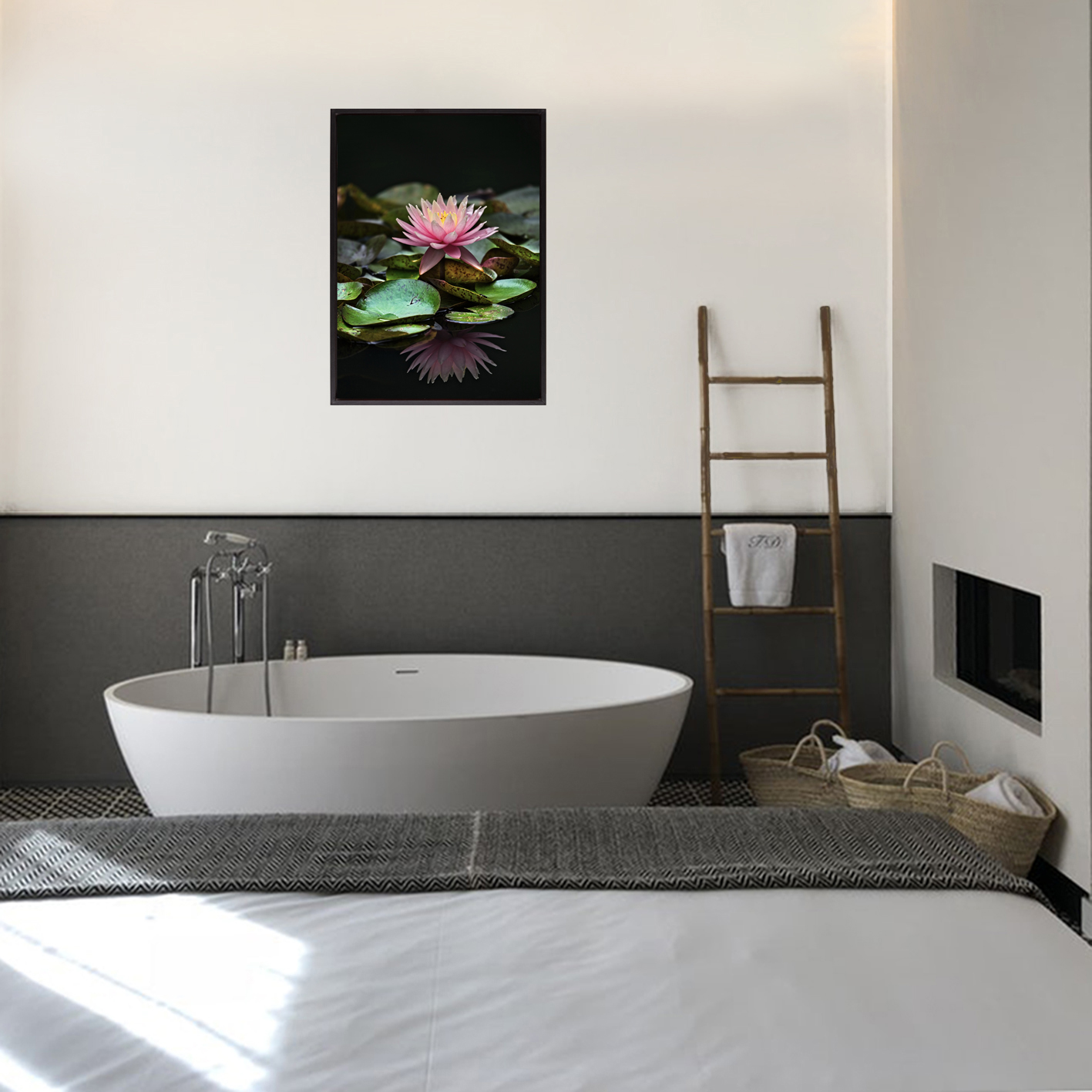 Floating Water Lily Floral FLORES_006