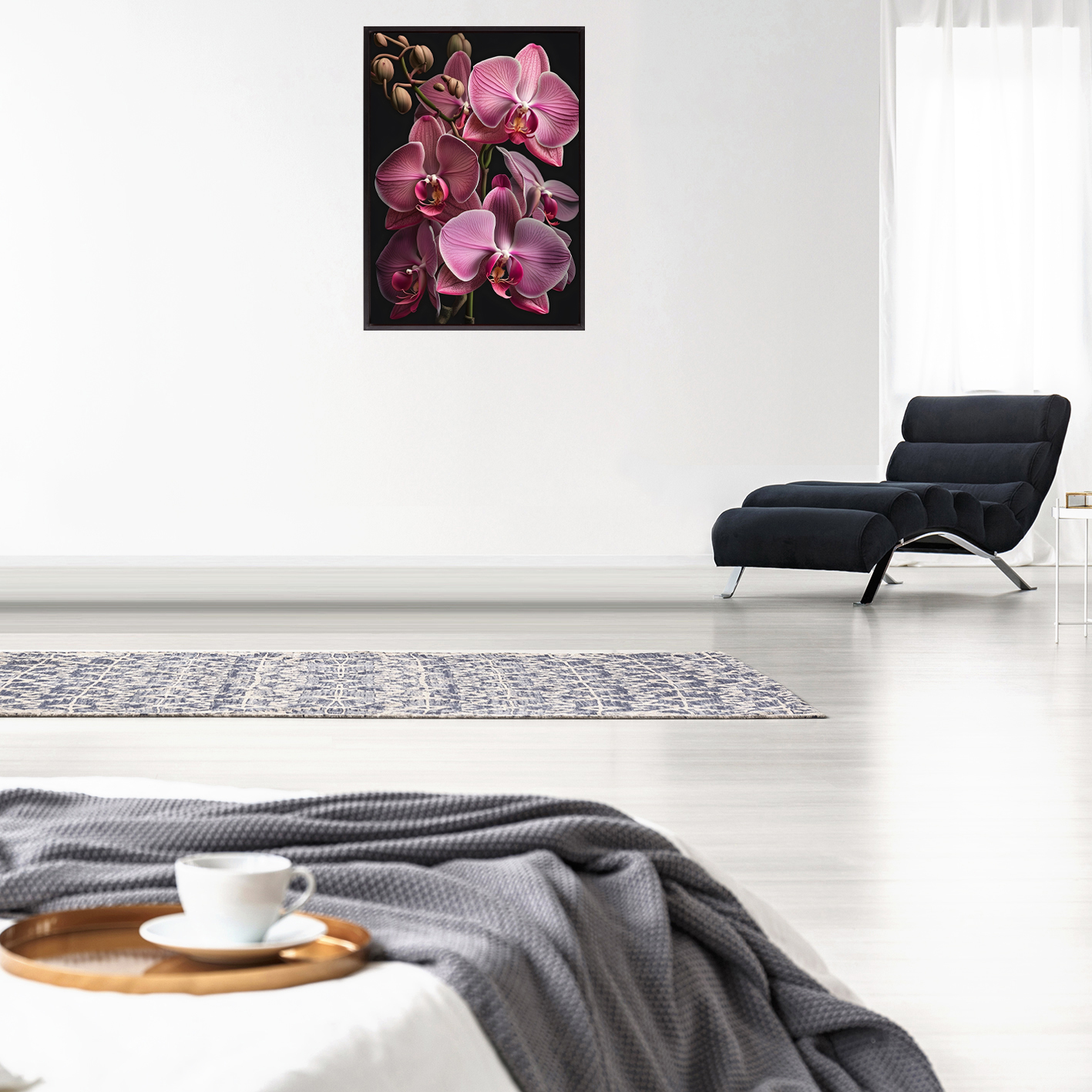 Purple Orchids Floral FLORES_001