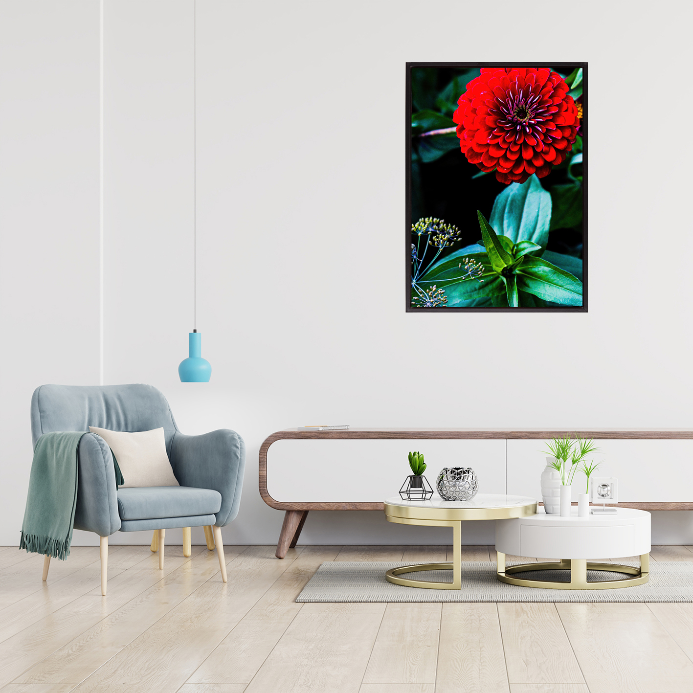 Giant Zinnia Floral FLORES_023