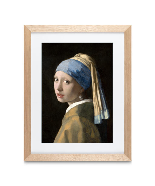 Alternative view of Girl with a Pearl Earring by Johannes Vermeer-Famous Paintings 03