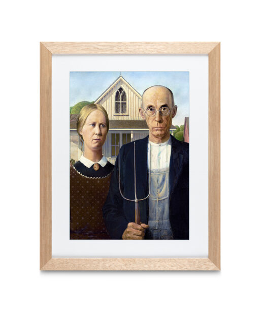 American Gothic by Grant Wood-Famous Paintings 17 - Image 2