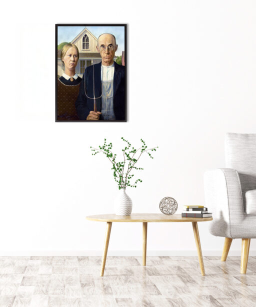 American Gothic by Grant Wood-Famous Paintings 17
