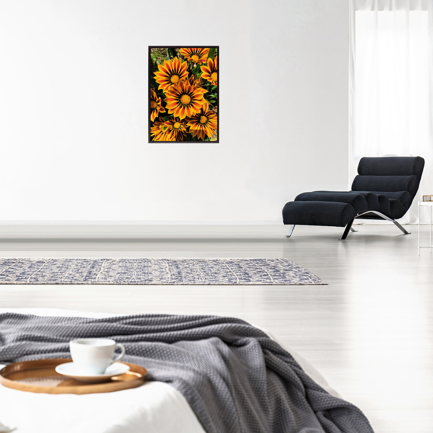 Striped Sunflowers Floral FLORES_064
