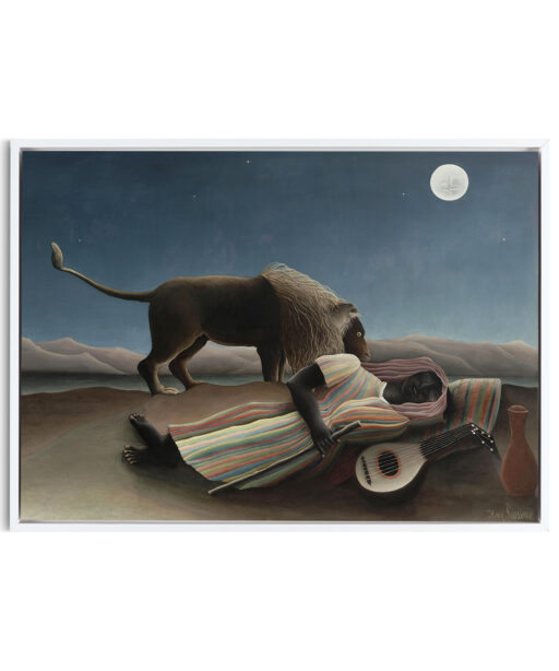 The Sleeping Gypsy by Henri Rousseau-Famous Paintings 37 - Image 6