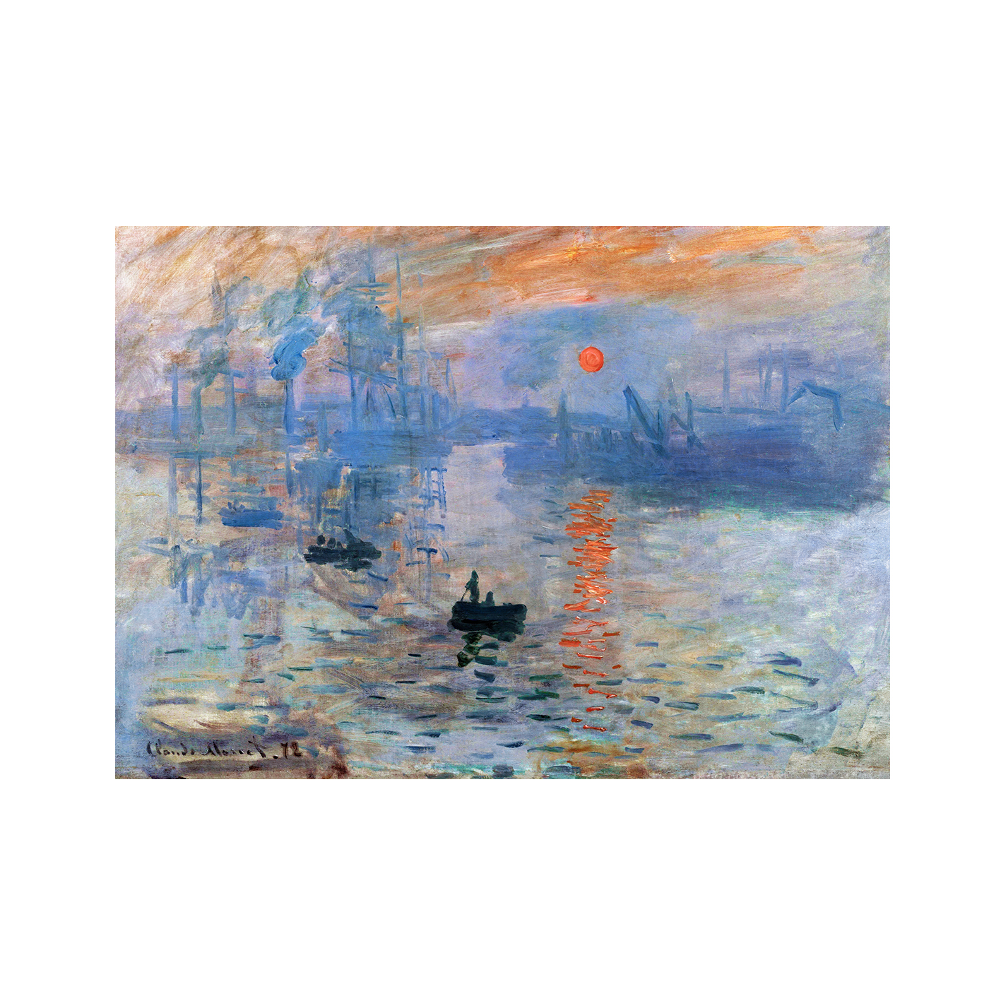 Impression, Sunrise by Claude Monet-Famous Paintings 42 - Image 7