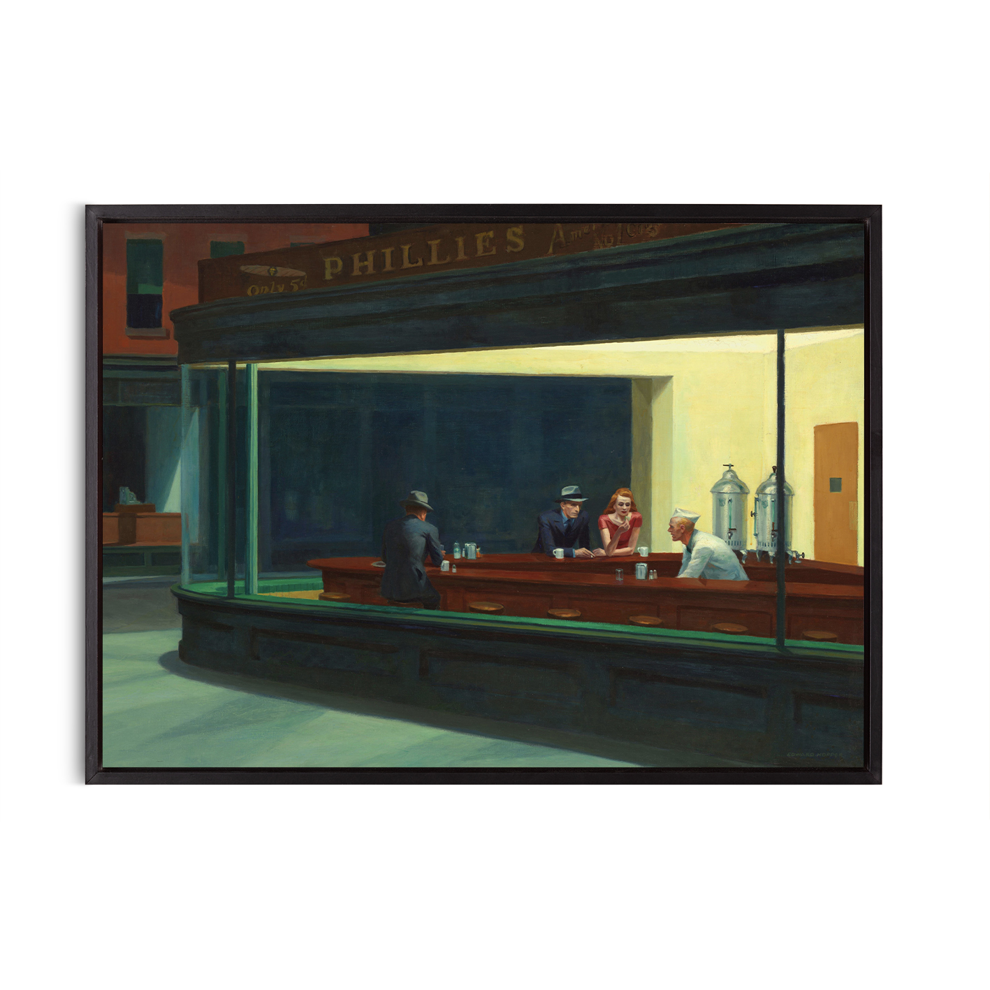 Nighthawks by Edward Hopper-Famous Paintings 47 - Image 8