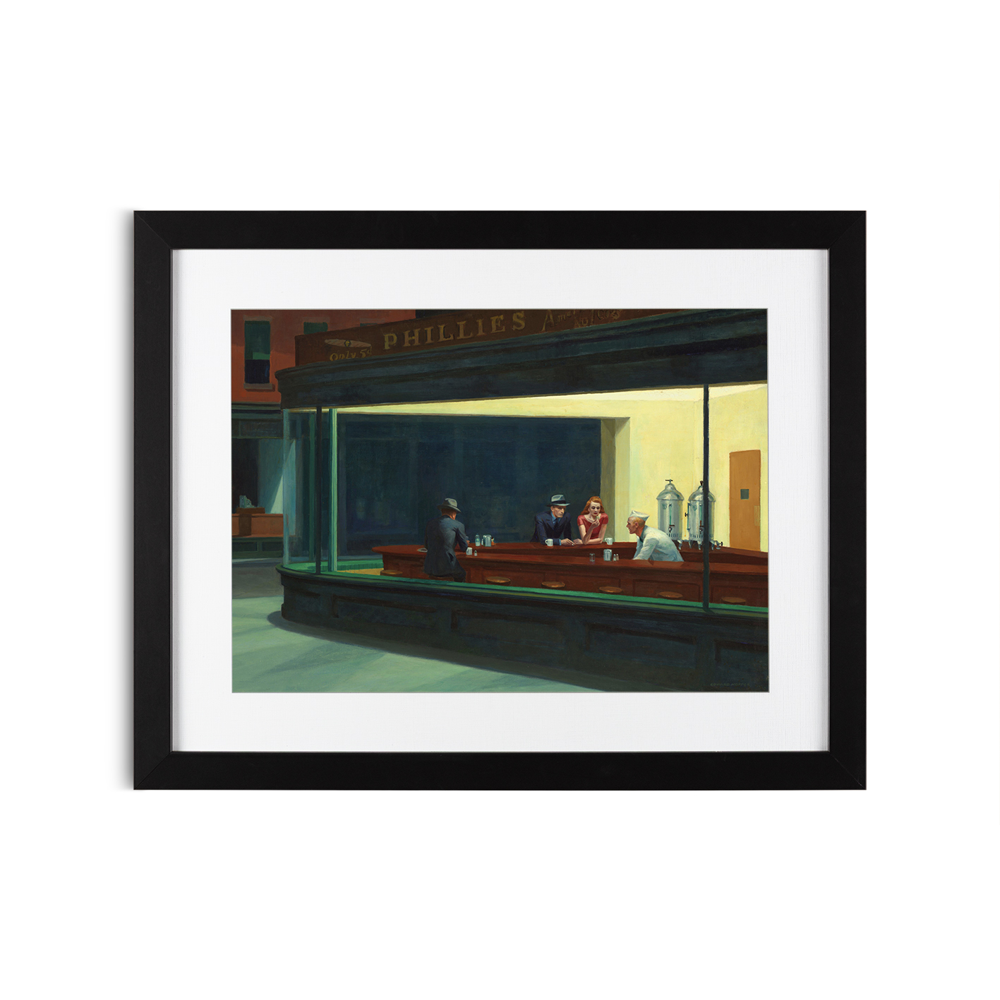 Nighthawks by Edward Hopper-Famous Paintings 47 - Image 4