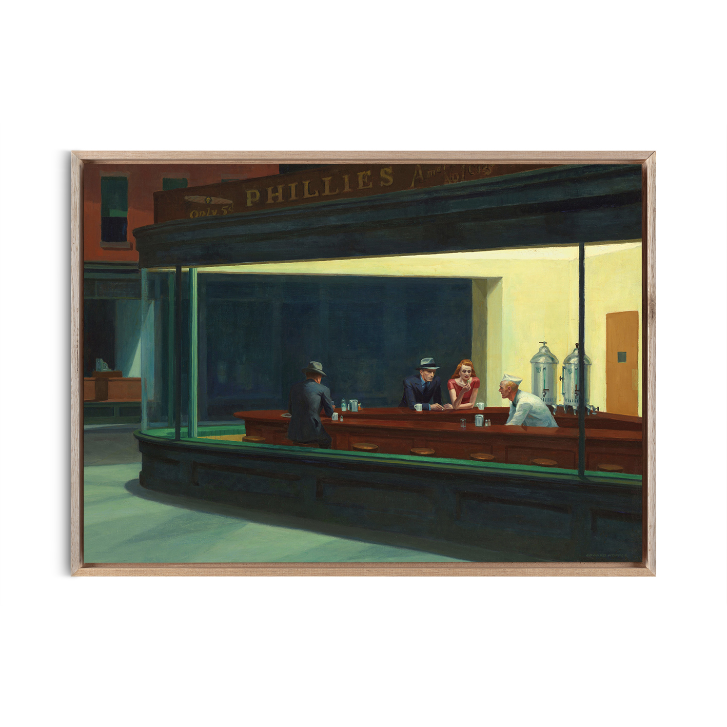 Nighthawks by Edward Hopper-Famous Paintings 47 - Image 5