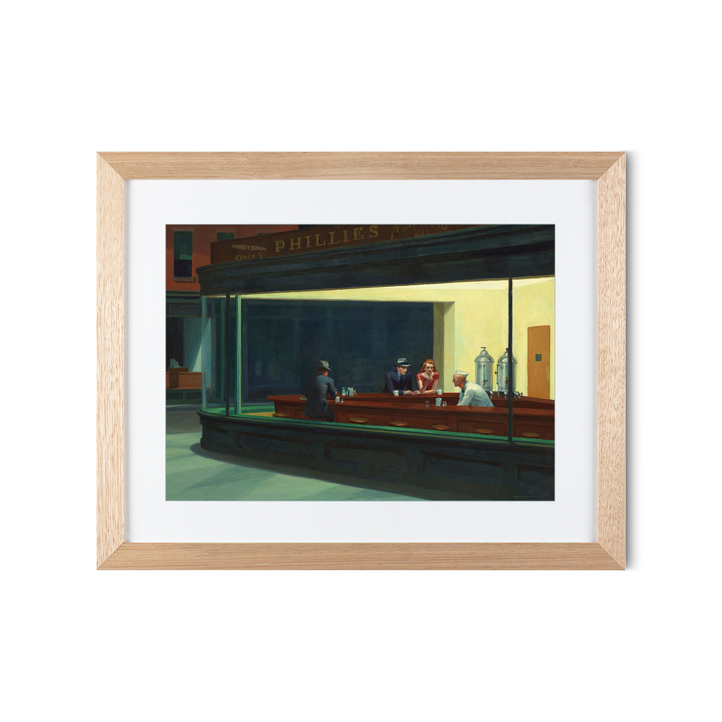 Nighthawks by Edward Hopper-Famous Paintings 47 - Image 2