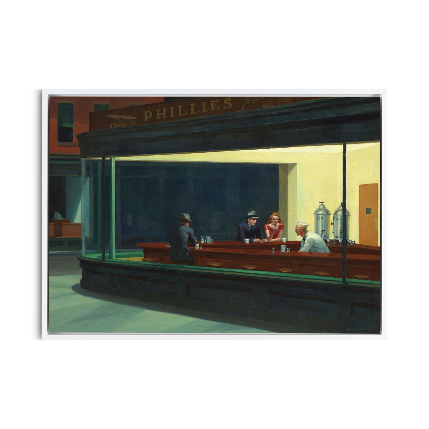 Nighthawks by Edward Hopper-Famous Paintings 47 - Image 6